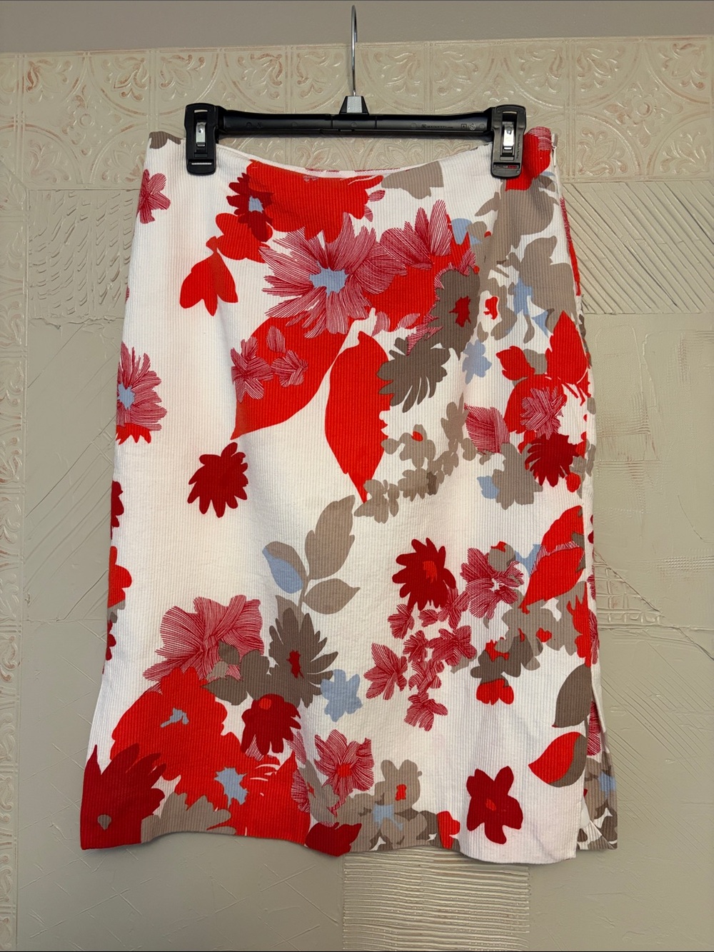 Pendleton Floral Red & White A-Line Women's Skirt